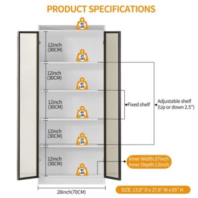 Wine Bar Storage Cabinet with LED Lights