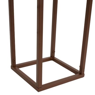 Modern Simplicity 8.25" Square Cold-Rolled Steel Outdoor Elevated Planter - Set of 2