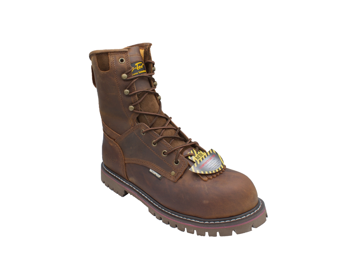 Men's 8" Composite Toe Waterproof Logger - Crazy horse