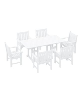 7-Piece HDPE Outdoor Dining Patio Table and Chairs Set