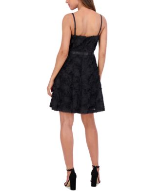 Women's Rosette Applique Sleeveless A-Line Dress