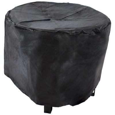 Cauldron-Style Outdoor Wood-Burning Steel Smokeless Fire Pit with Poker - 23"
