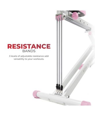 Pink SMART Upright Row-N-Ride Squat Assist Exerciser with Free SunnyFit App via Bluetooth