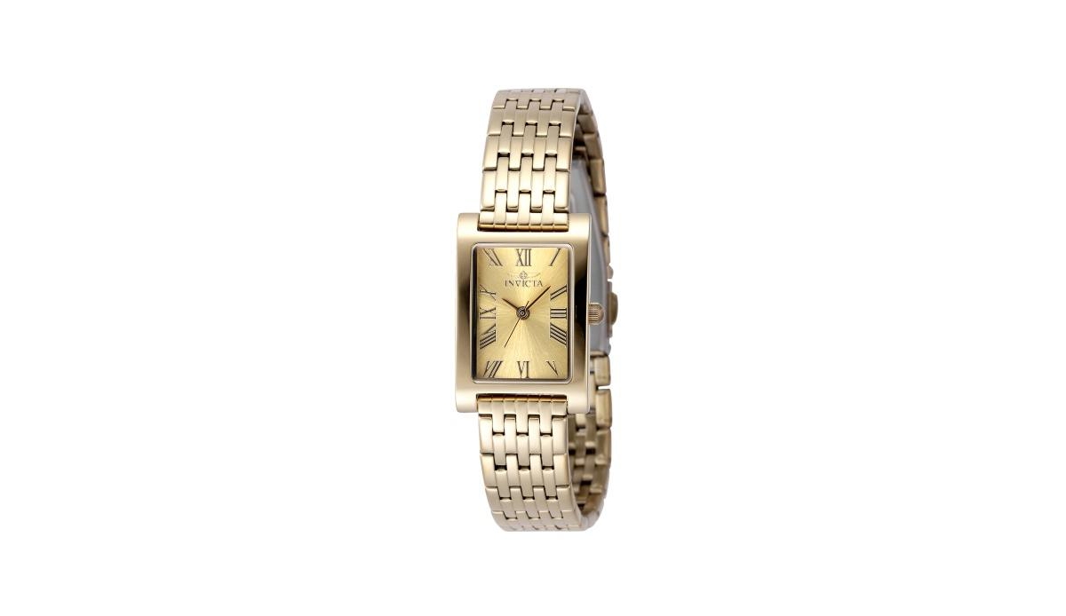 Women's 48143 Angel Quartz 3 Hand Gold Dial Watch - Gold