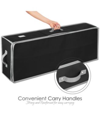 Christmas Wrapping Paper Storage Containers - Gift Wrapping Organizer Storage Fits Up to 22 Rolls of 40" - Gift Wrap Organizer with Interior Pockets, Tear Proof - Gift Wrap Storage - Silver