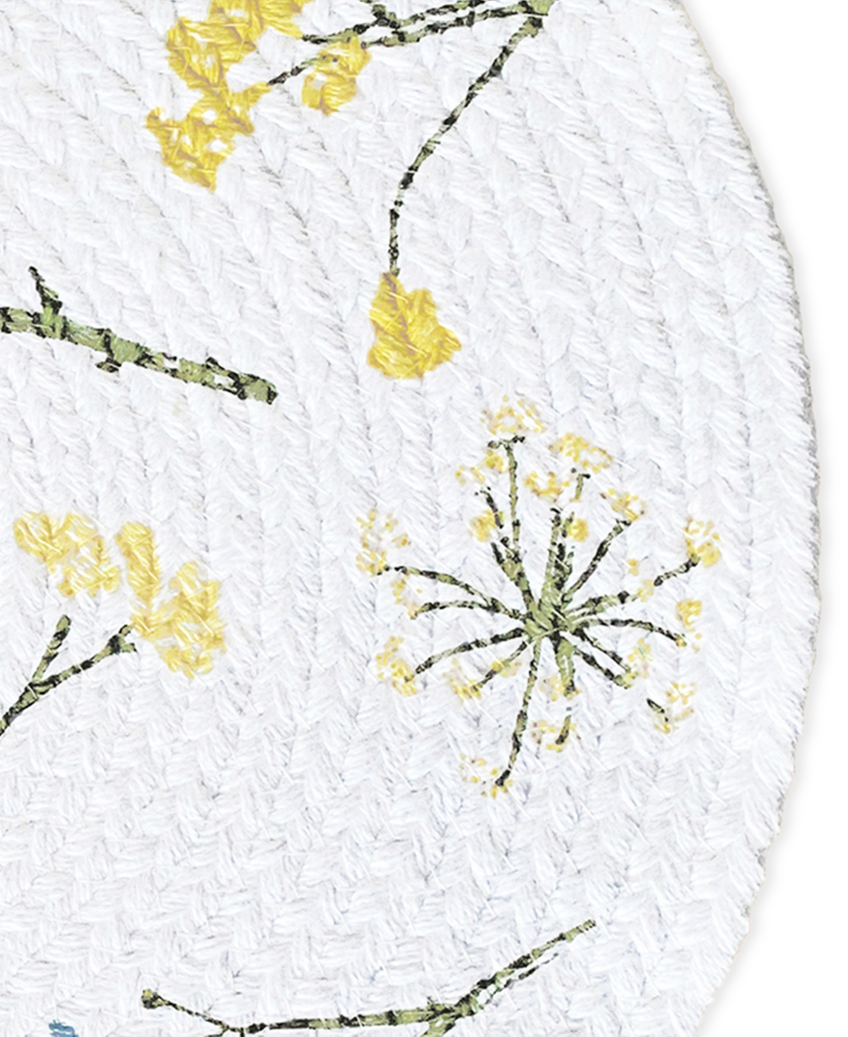 Lenox Wildflowers All-over Round Placemats, Set Of 2 In Blue,white