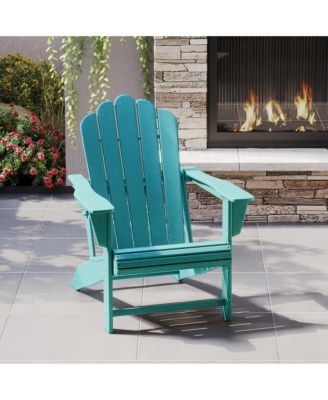 Outdoor Patio HDPE Adirondack Chair With Cup Holder