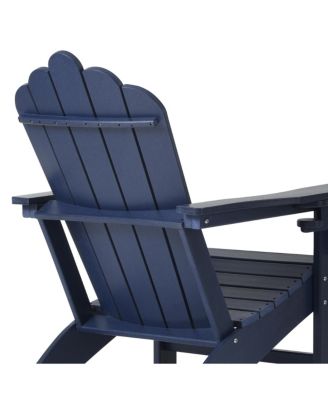 Outdoor Patio HDPE Adirondack Chairs With Cup Holders (Set of 8)