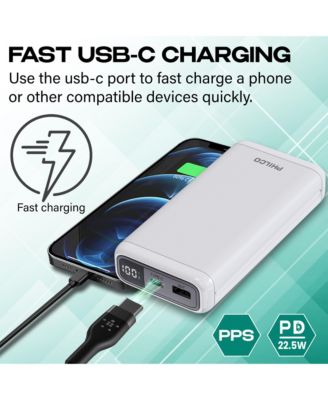 Power Bank 20000mAh, PD 22.5W Fast Charger, Portable External Battery Pack with USB-C & USB-A Outputs