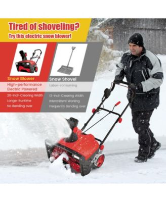 180° Rotatable Chute 20 Inch 120V 15Amp Electric Snow Thrower