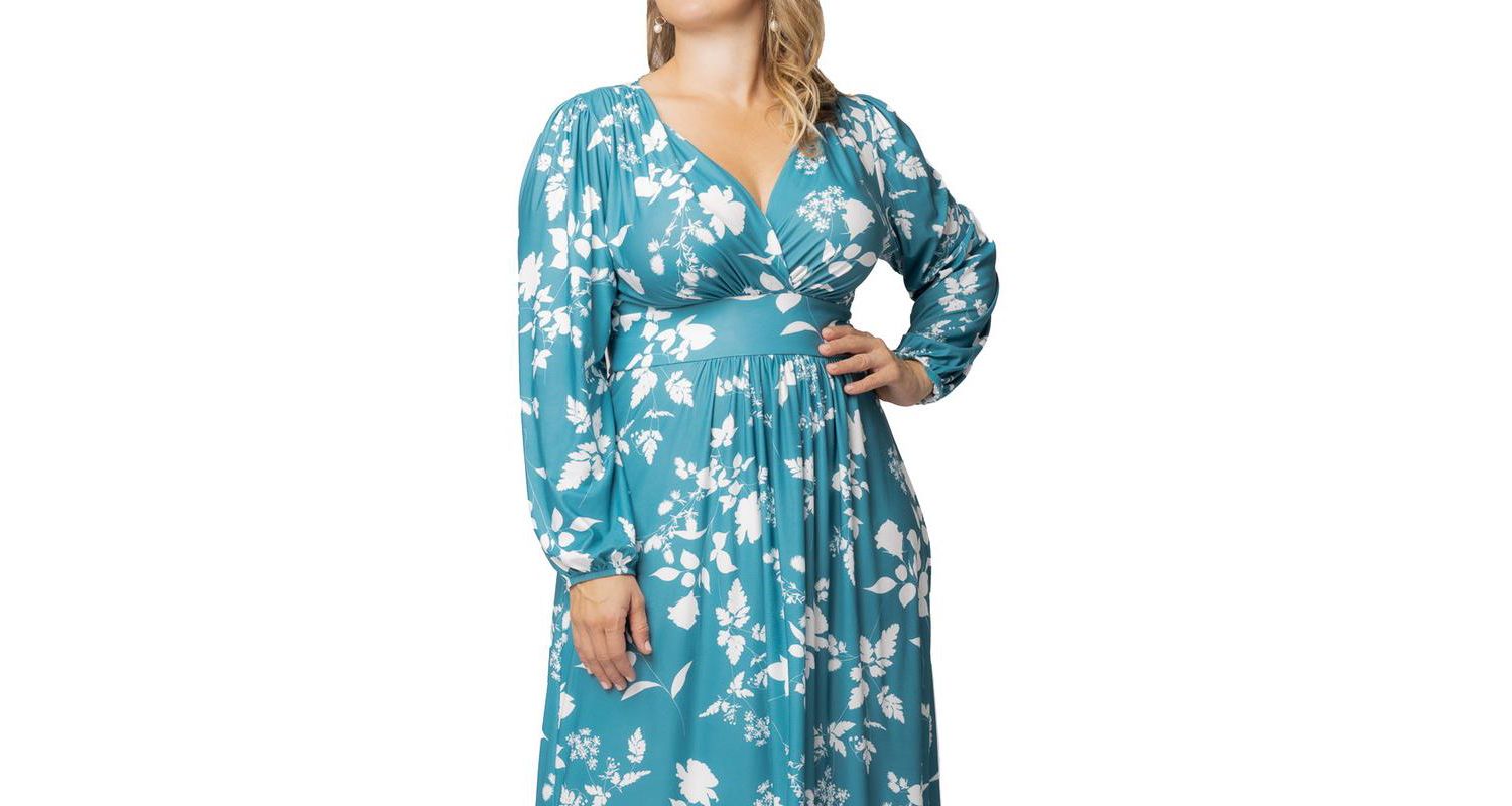 Plus Size Kelsey Long Sleeve Maxi Dress