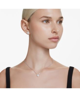 Ariana Grande x Swarovski&reg; Rhodium Plated Heart Mixed Cuts Set