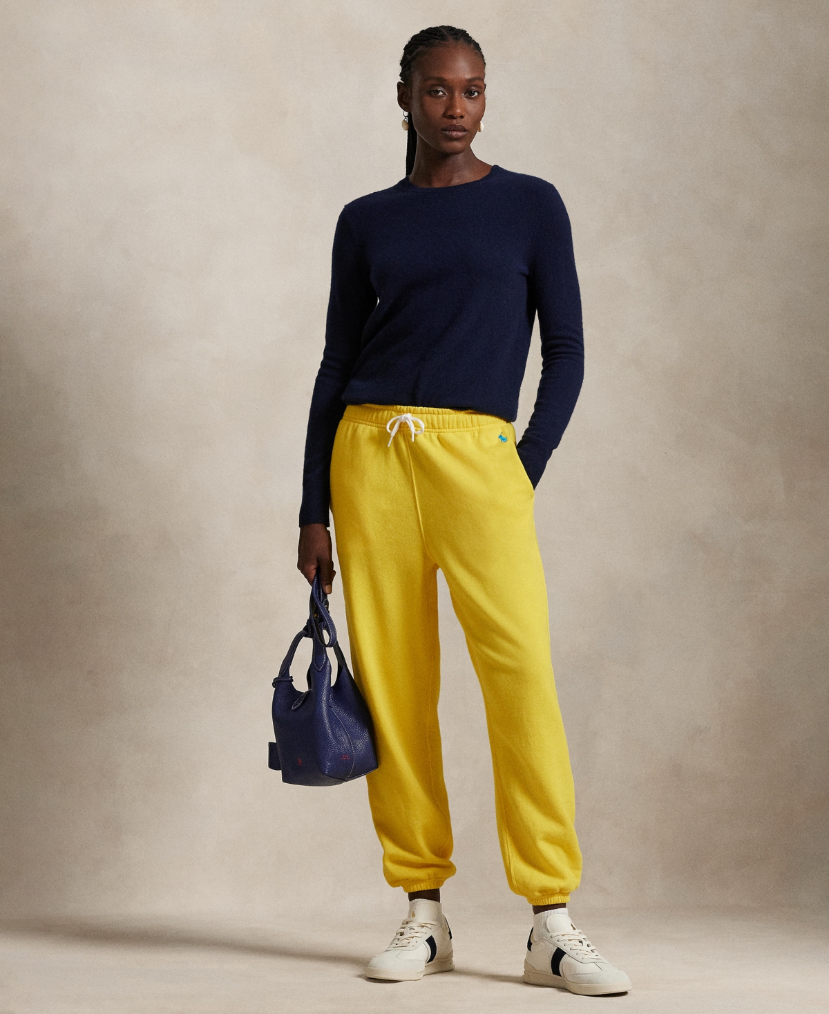 Women's Lightweight Fleece Athletic Sweatpants - Lemon Crush