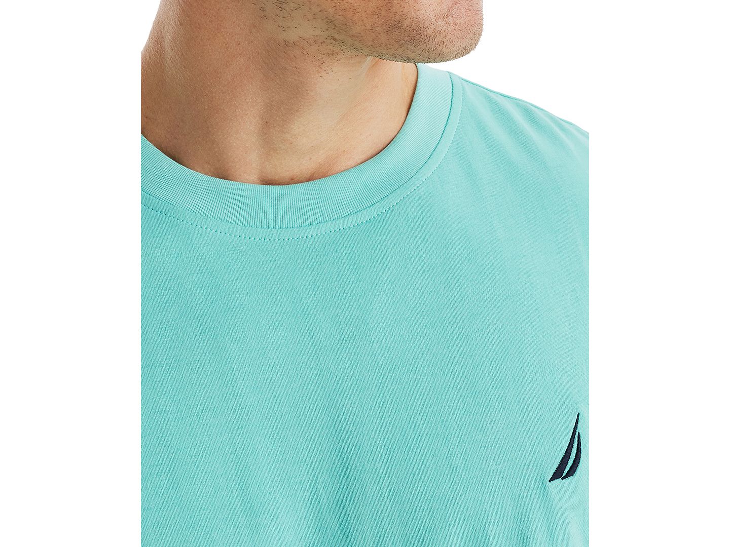 Мужская футболка Nautica Short Sleeve Sleep T-Shirt, цвет: Аквамариновый — фото 3