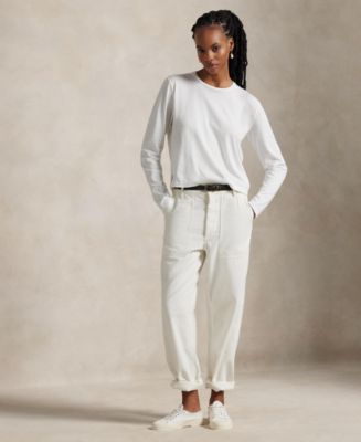 パンツ POLO RALPH LAUREN Woman Pants White 211943009 001 POLO RALPH LAUREN: Pants woman - White | Polo Ralph Lauren