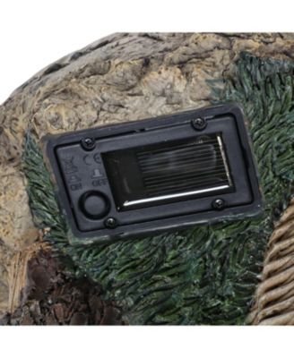 Polyresin Bird House Planter Statue with Solar LED Lighted Birds - 17.25"