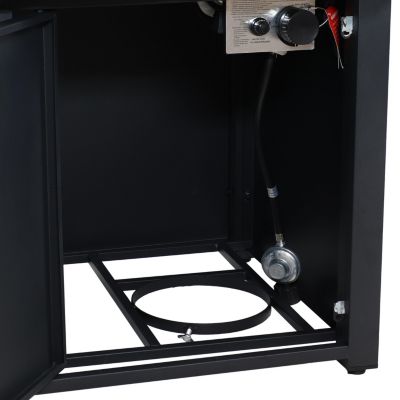 Outdoor Smokeless Patio Propane Gas Fire Pit Table with Lava Rocks - 30" Square