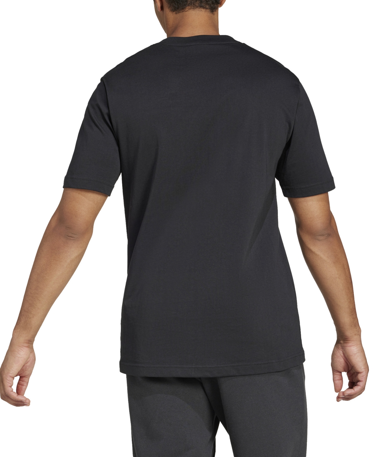 Adidas Originals Men's 3 Bar Logo Graphic Cotton T-shirt In Black,whit