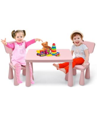 Kids 3 Pieces Multi Activity Play Dining Study Table and Chair Set