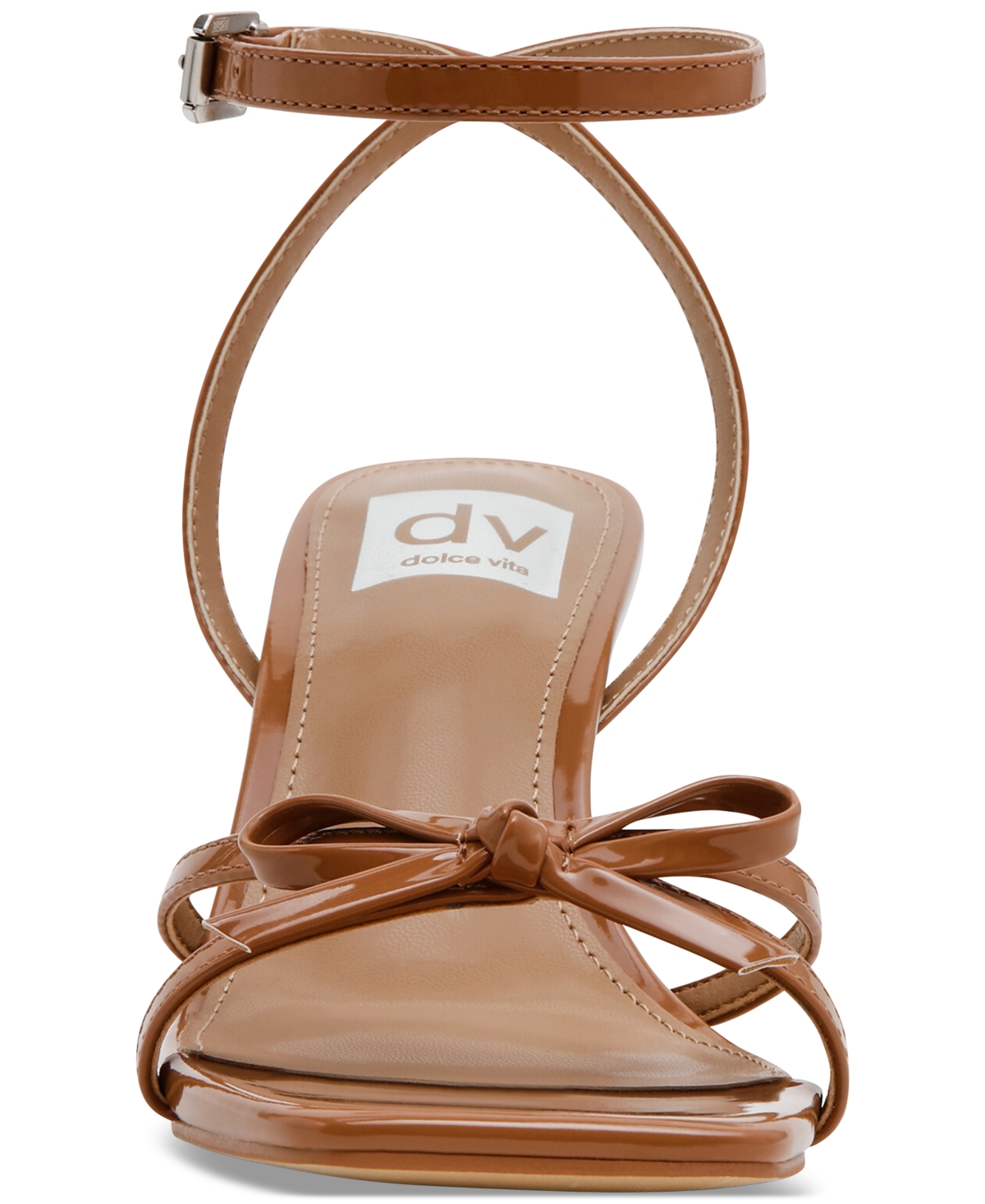 Dv Dolce Vita Women's Zidane Ankle-strap Bow Dress Sandals In Cafe Patent