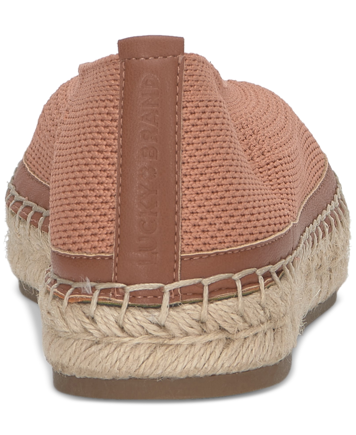 Shop Lucky Brand Women's Orena Knit Espadrille Flats In Corange Knit
