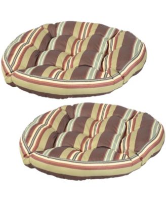 Indoor/Outdoor Large Round Tufted Floor or Chair Cushion