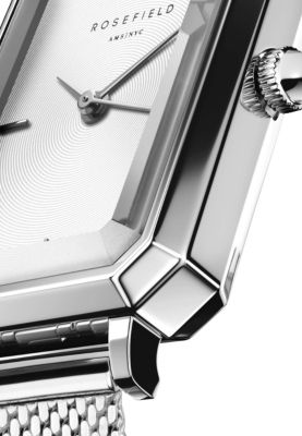 Octagon XS Women's Silver Tone Stainless Steel Mesh Bracelet Watch 24mm