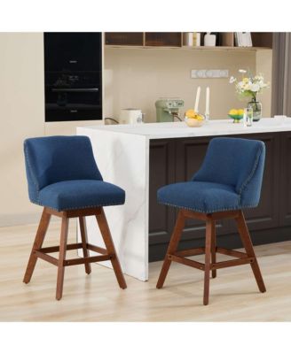 Set of 2 Swivel Counter Height Stools