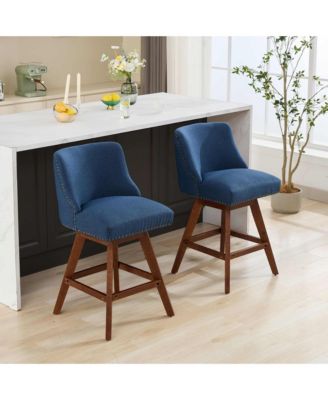 Set of 2 Swivel Counter Height Stools