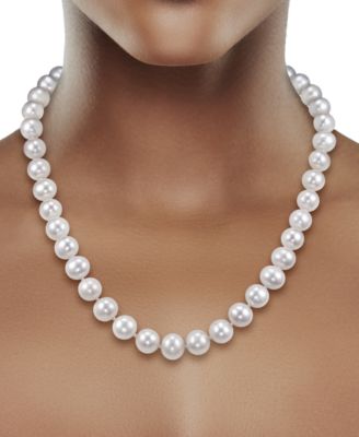 Cultured Freshwater Pearl (9-1/2-10-1/2mm) 18" Strand Necklace in 14k Yellow Gold