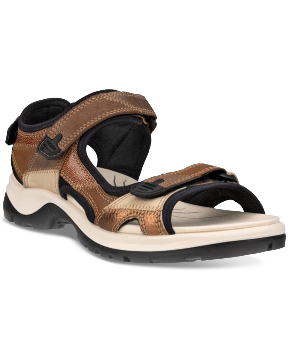 ECCO WOMEN'S YUCATAN PATCHWORK SANDALS 