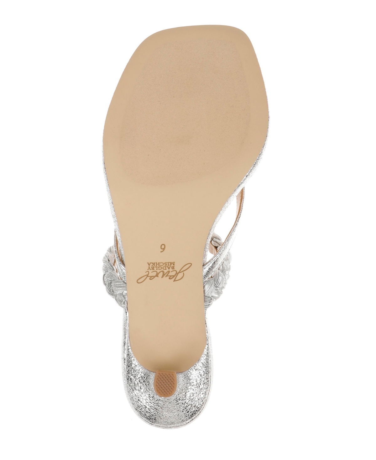 Jewel Badgley Mischka Women's Nadya Kitten Heel Sandals In Silver Metallic