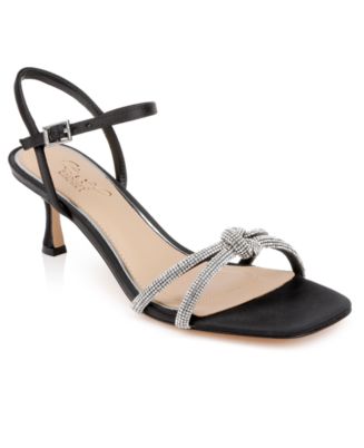 Jewel Badgley Mischka Women's Maci Rhinestone Knot Kitten Heel