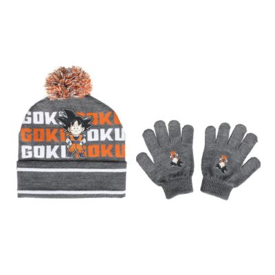 Boys Goku Hat and Gloves Set