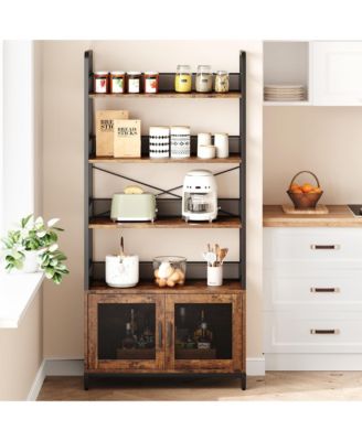 Industrial Bookshelf with Storage