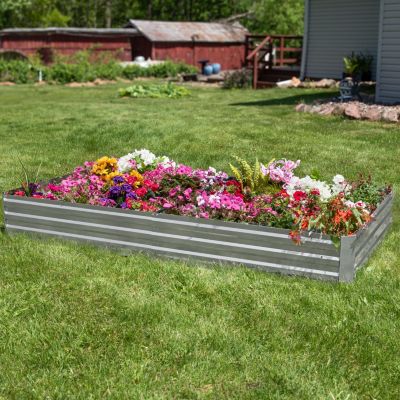 Galvanized Steel Rectangle Raised Garden Bed