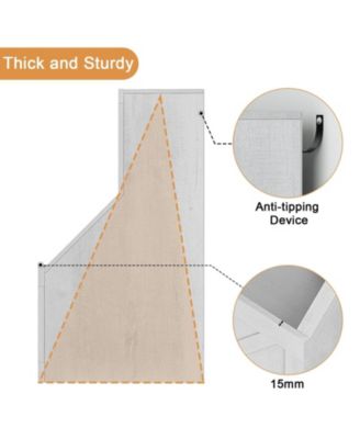 Kids Bookshelf, Wooden Toy Storage Organizer with Cubby