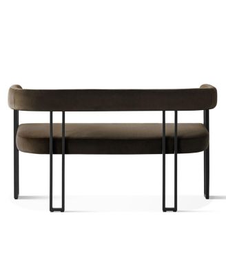 Velvet Upholstered 2-Seater Bench, Modern Loveseat Sofa for Living Room, Bedroom, or Entryway