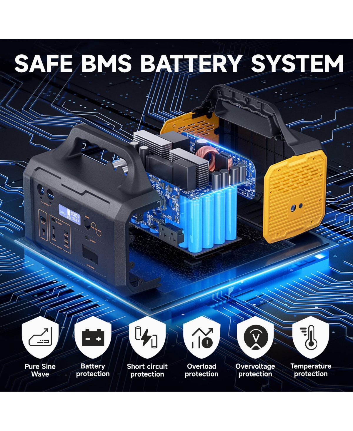 Mondawe 1000W Portable Power Station with 200W Solar Panel