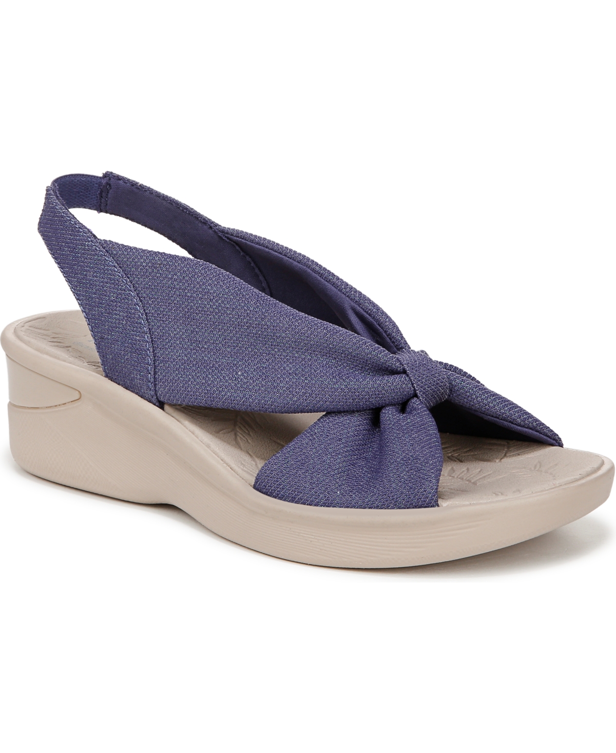 Women's Serenade Washable Slingback Wedge Sandals - Skipper Blue Stretch Fabric