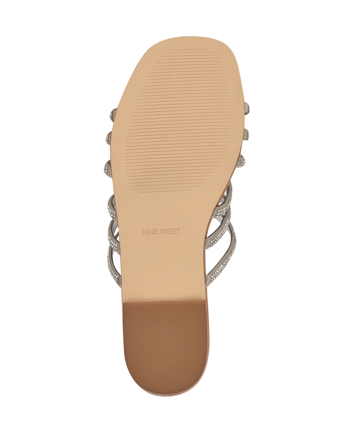 Shop Nine West Women's Timy Slip-on Flat Strappy Dress Sandals In Silver,brown