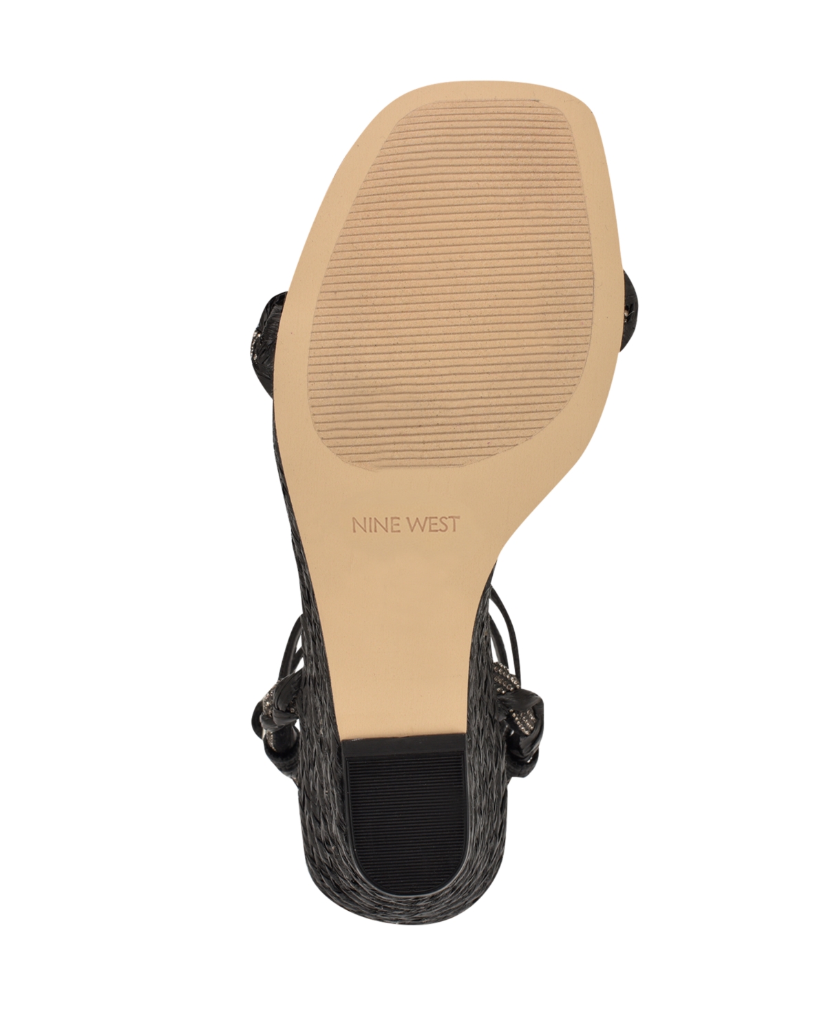 Nine West Nashy Ankle Strap Espadrille Wedge Sandal In Black