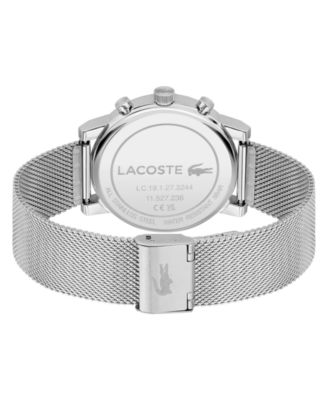 Men's Replay Silver Tone Stainless Steel Mesh Bracelet Watch, 44mm