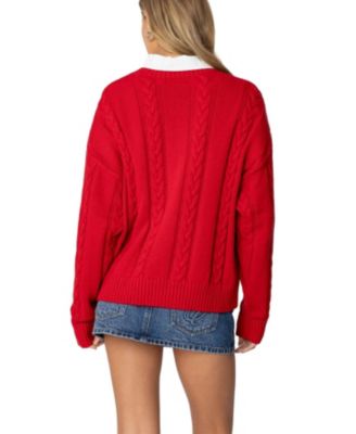 Womens Acacia Oversized Cable Knit Sweater