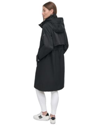 DKNY Women's Hooded Zip-Front Long Anorak Coat - Macy's
