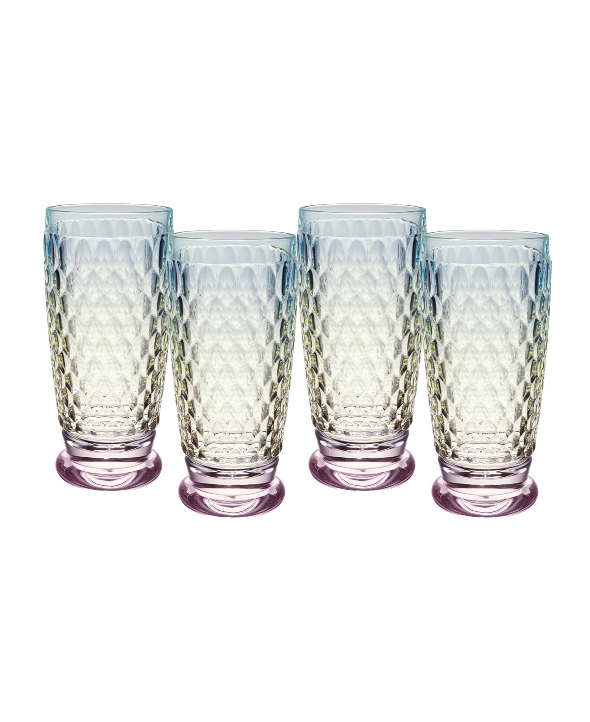 Villeroy & Boch Boston Pearl Crystal Highball Glasses, Set Of 4