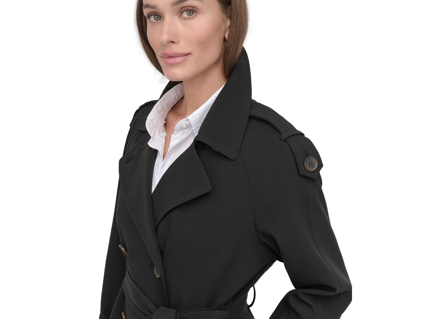 Women's Belted Double-Breasted Trench Coat