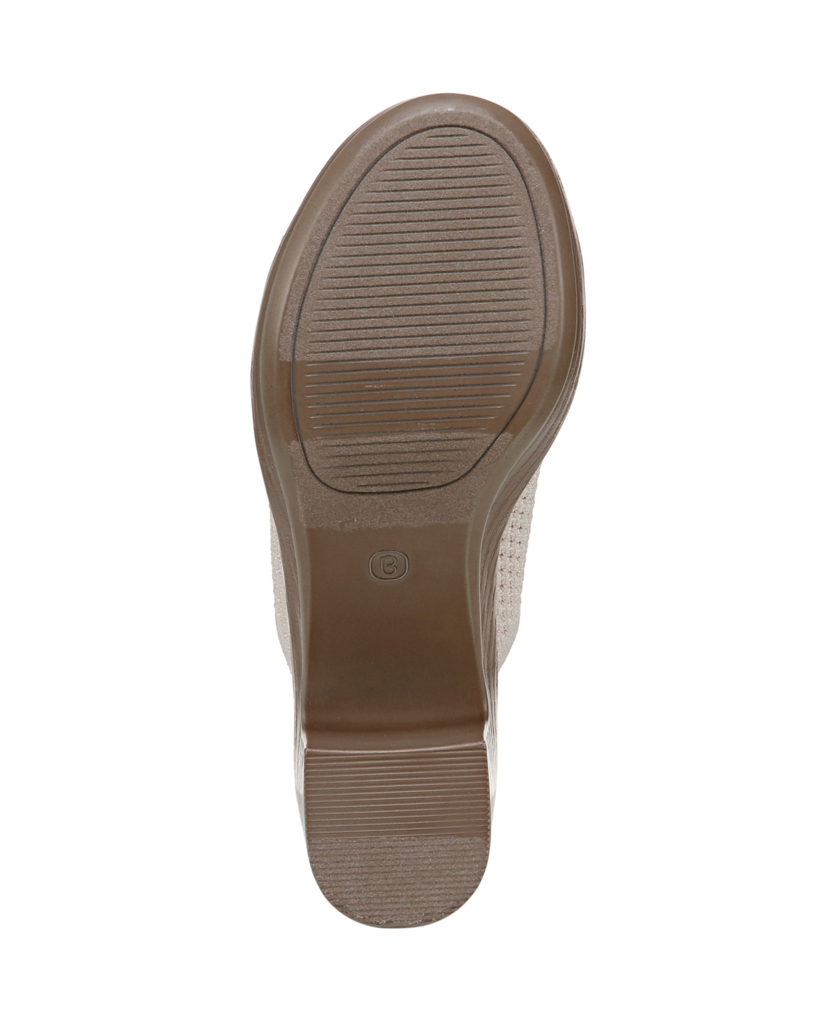 Bzees Ella Block Heel Sandal In Eggnog Fabric