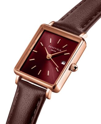 Boxy XS Women's Brown Leather Watch 24mm