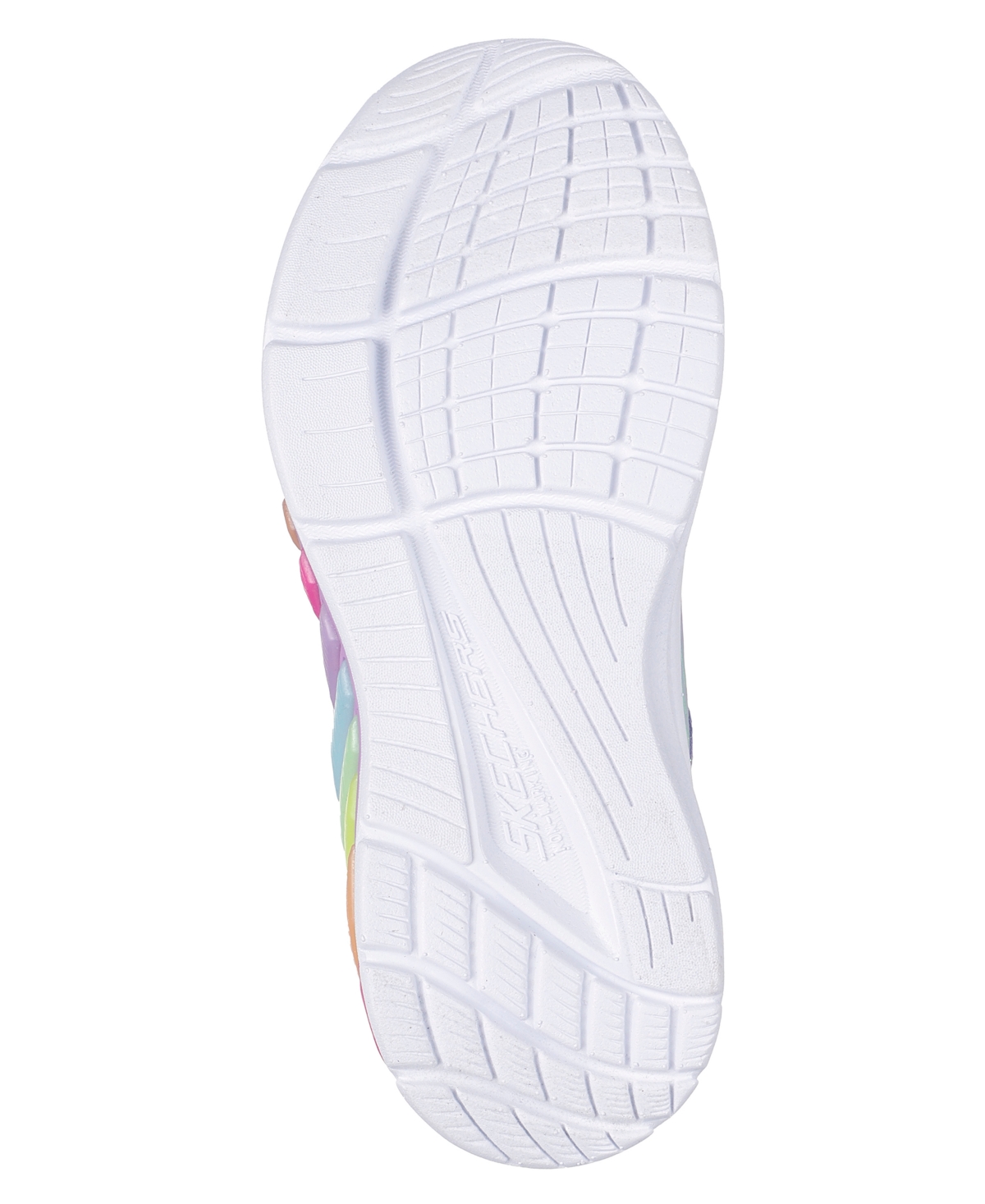 Skechers Little Girls' S-Lights: Rainbow Cruisers - Rainbow Reflecting Light-Up Casual Sneakers from Finish Line